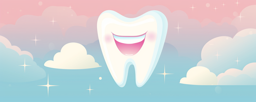 Illustration of tooth smiling