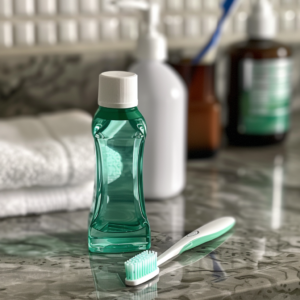 Toothbrush with mouthwash